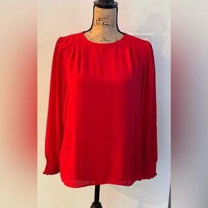 LOFT Vibrant Red Blouse